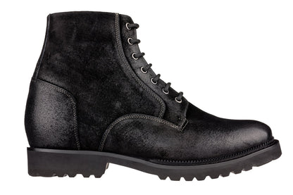 CALTO - K24401 - 3 Inches Taller (Nubuck Black) - Casual Zipper BootsBootsTorqelo.com