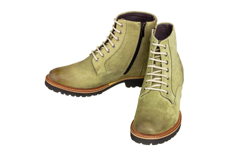 CALTO - K24402 - 3 Inches Taller (Olive) - Casual Zipper BootsBootsTorqelo.com