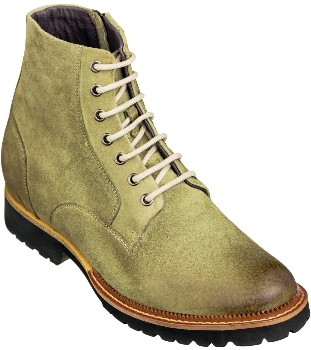 CALTO - K24402 - 3 Inches Taller (Olive) - Casual Zipper BootsBootsTorqelo.com