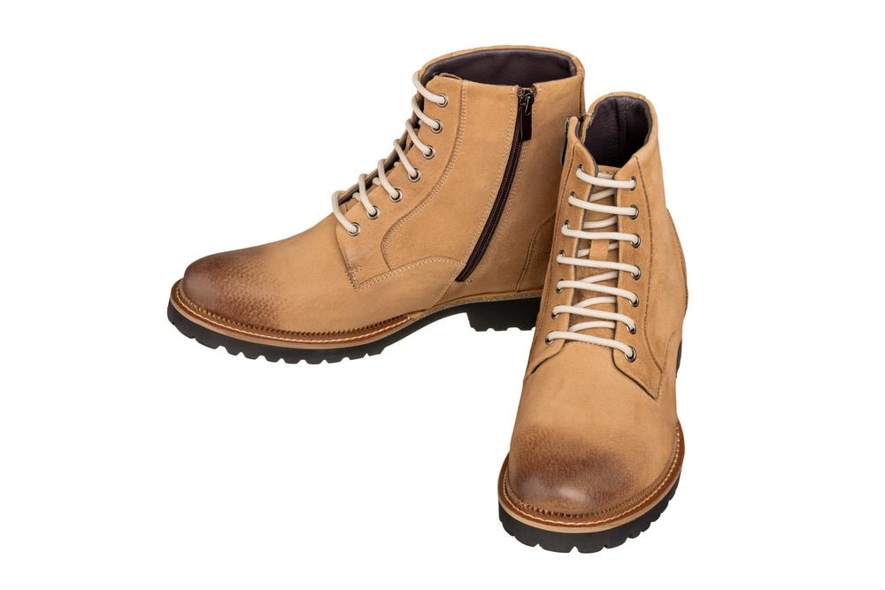 CALTO - K24403 - 3 Inches Taller (Brown) - Casual Zipper BootsBootsTorqelo.com