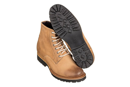 CALTO - K24403 - 3 Inches Taller (Brown) - Casual Zipper BootsBootsTorqelo.com
