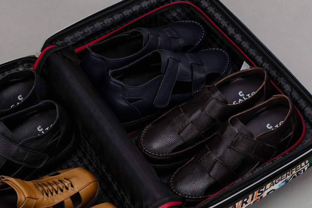 CALTO - K2662 - 3.2 Inches Taller (Dark Brown) - Casual Fisherman SandalSandalsTorqelo.com