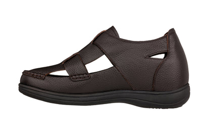 CALTO - K2662 - 3.2 Inches Taller (Dark Brown) - Casual Fisherman SandalSandalsTorqelo.com
