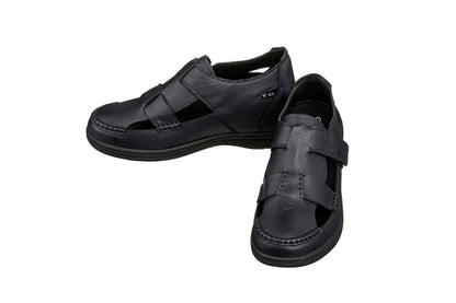 CALTO - K2663 - 3.2 Inches Taller (Navy) - Casual Fisherman SandalSandalsTorqelo.com