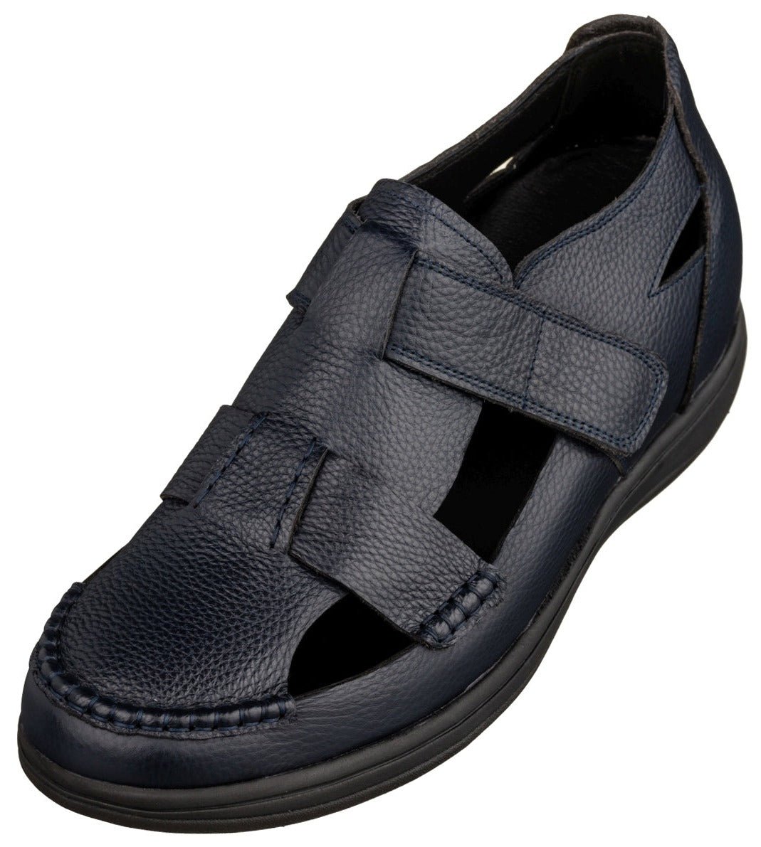 CALTO - K2663 - 3.2 Inches Taller (Navy) - Casual Fisherman SandalSandalsTorqelo.com