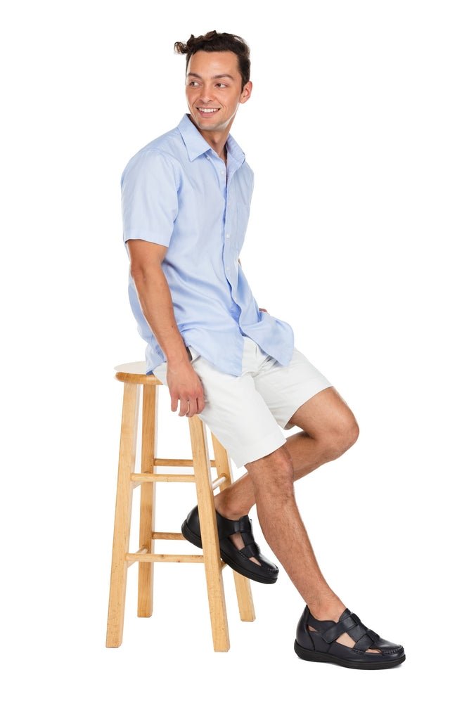 CALTO - K2663 - 3.2 Inches Taller (Navy) - Casual Fisherman SandalSandalsTorqelo.com