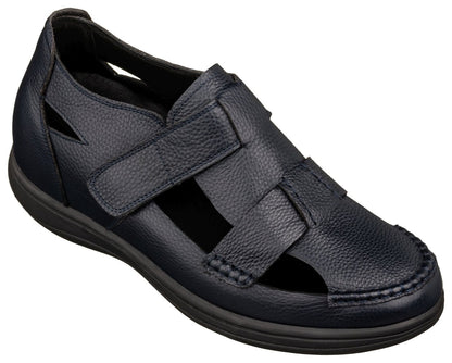 CALTO - K2663 - 3.2 Inches Taller (Navy) - Casual Fisherman SandalSandalsTorqelo.com