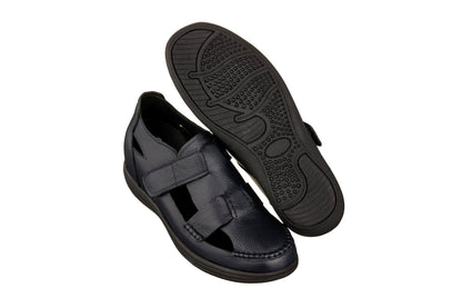 CALTO - K2663 - 3.2 Inches Taller (Navy) - Casual Fisherman SandalSandalsTorqelo.com