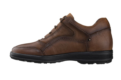 CALTO - K3044 - 2.8 Inches Taller (Brown) - Lace Up Casual Walker - LightweightCasualTorqelo.com