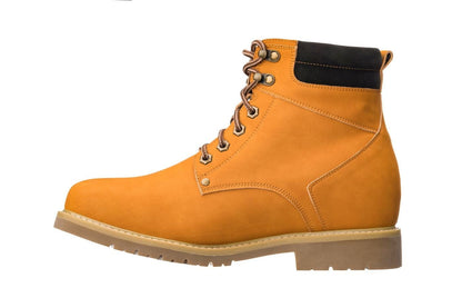 CALTO - K8821 - 3.2 Inches Taller (Nubuck Camel) - Work Style BootBootsTorqelo.com