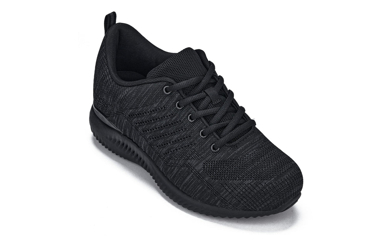 CALTO - Q213 - 2.4 Inches Taller (Black/Charcoal Grey) - Ultra LightweightSneakers / AthleticsTorqelo.com