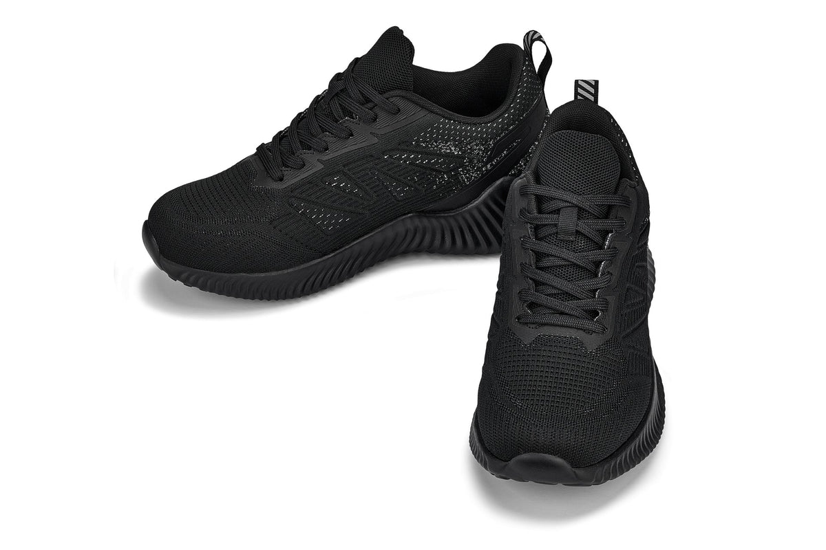 CALTO - Q220 - 2.6 Inches Taller (Noir/Cement) - Lightweight Sporty SneakersSneakers / AthleticsTorqelo.com