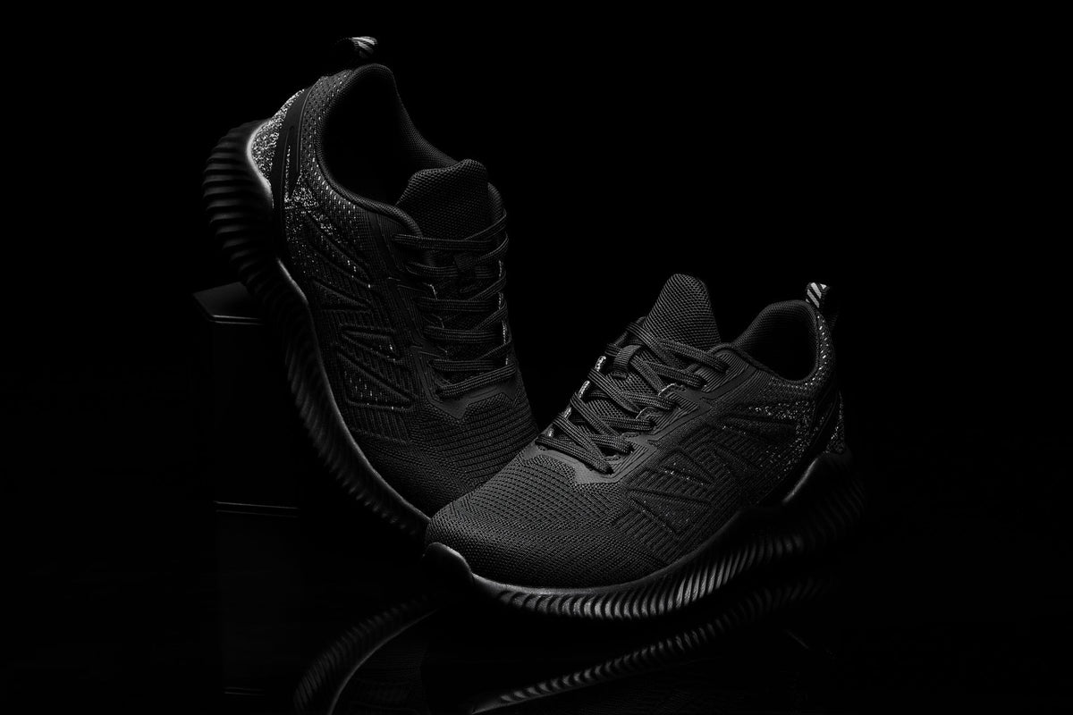 CALTO - Q220 - 2.6 Inches Taller (Noir/Cement) - Lightweight Sporty SneakersSneakers / AthleticsTorqelo.com
