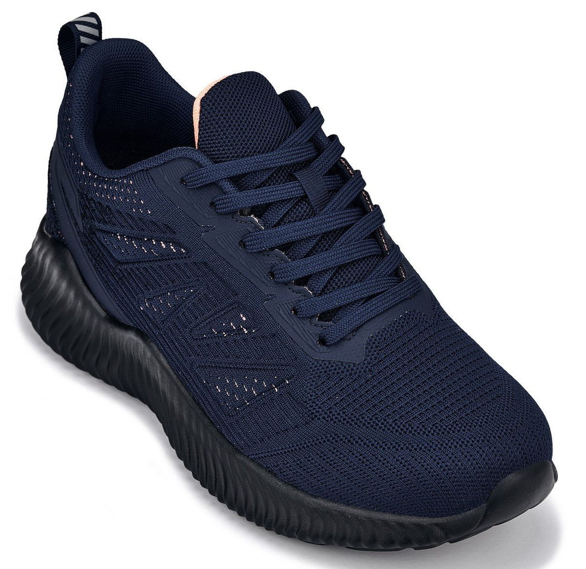 CALTO - Q222 - 2.6 Inches Taller (Navy/Coral) - Lightweight Sporty SneakersSneakers / AthleticsTorqelo.com