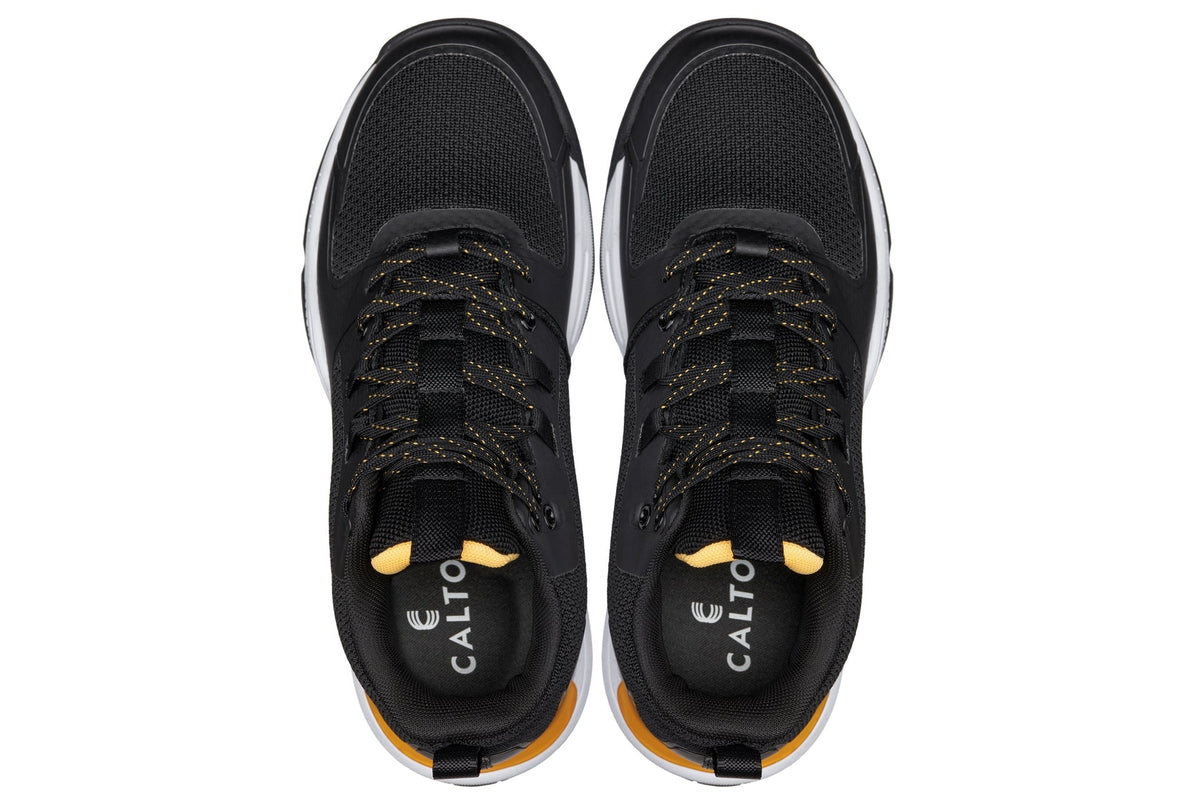 CALTO - Q391 - 3 Inches Taller (Black/Orange) - Basketball High-Top SneakersSneakers / AthleticsTorqelo.com