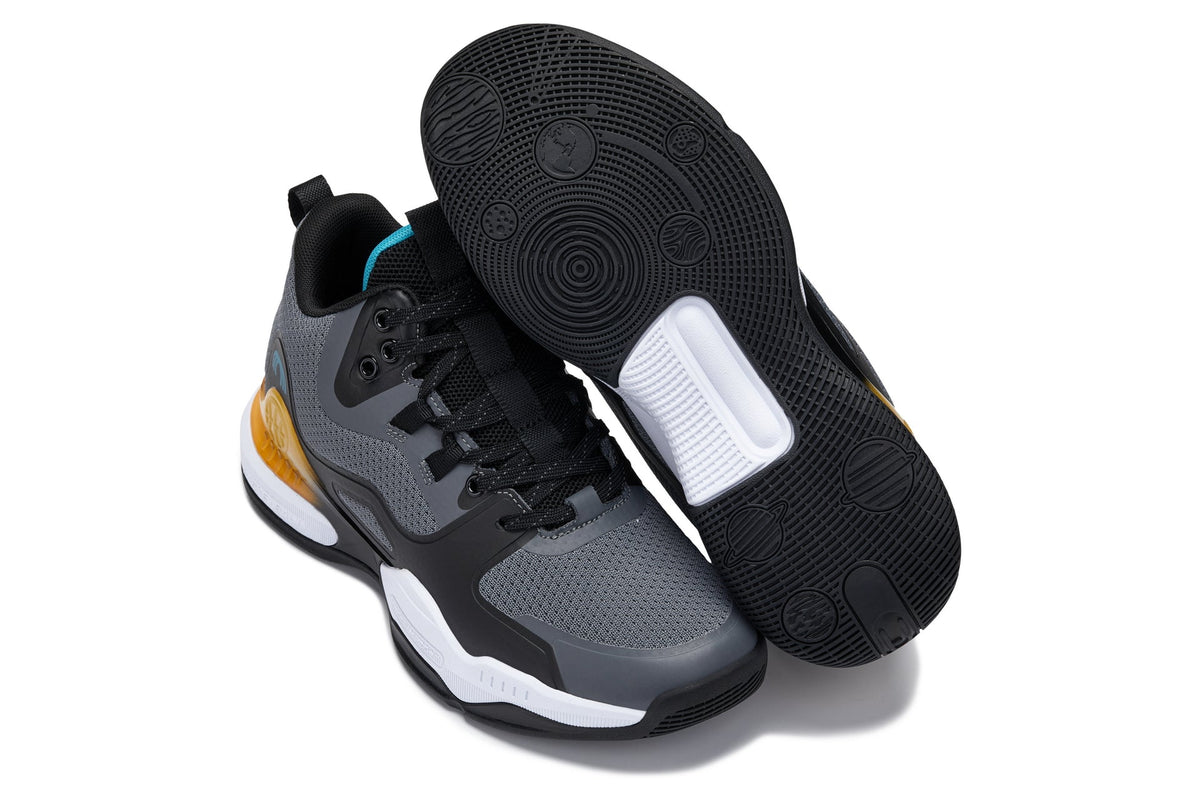 CALTO - Q392 - 3 Inches Taller (Gray/Orange) - Basketball High-Top SneakersSneakers / AthleticsTorqelo.com