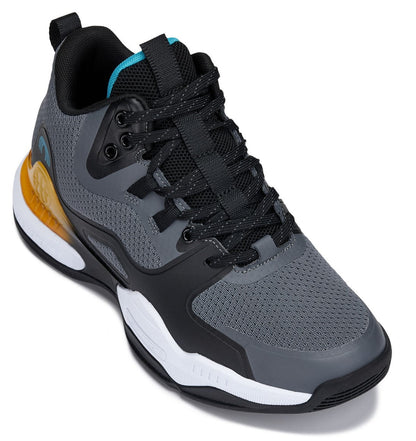 CALTO - Q392 - 3 Inches Taller (Gray/Orange) - Basketball High-Top SneakersSneakers / AthleticsTorqelo.com