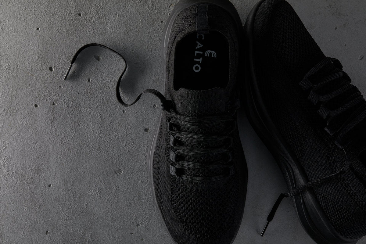 CALTO - QA060 - 2.4 Inches Taller (Black/Black Sole) - Lightweight Knitted SneakersSneakers / AthleticsTorqelo.com