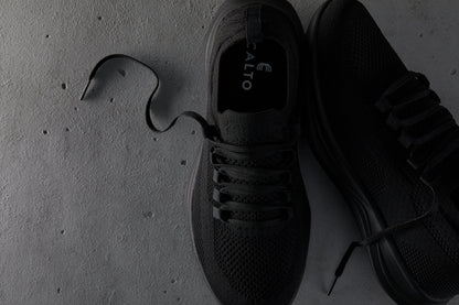 CALTO - QA060 - 2.4 Inches Taller (Black/Black Sole) - Lightweight Knitted SneakersSneakers / AthleticsTorqelo.com