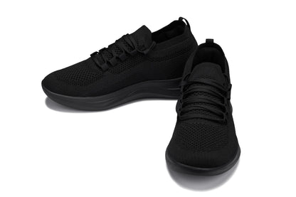 CALTO - QA060 - 2.4 Inches Taller (Black/Black Sole) - Lightweight Knitted SneakersSneakers / AthleticsTorqelo.com