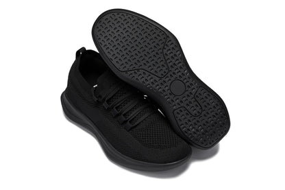 CALTO - QA060 - 2.4 Inches Taller (Black/Black Sole) - Lightweight Knitted SneakersSneakers / AthleticsTorqelo.com