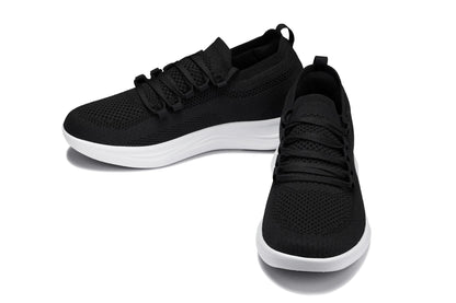 CALTO - QA062 - 2.4 Inches Taller (Black/White Sole) - Lightweight Knitted SneakersSneakers / AthleticsTorqelo.com