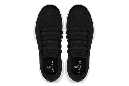 CALTO - QA062 - 2.4 Inches Taller (Black/White Sole) - Lightweight Knitted SneakersSneakers / AthleticsTorqelo.com