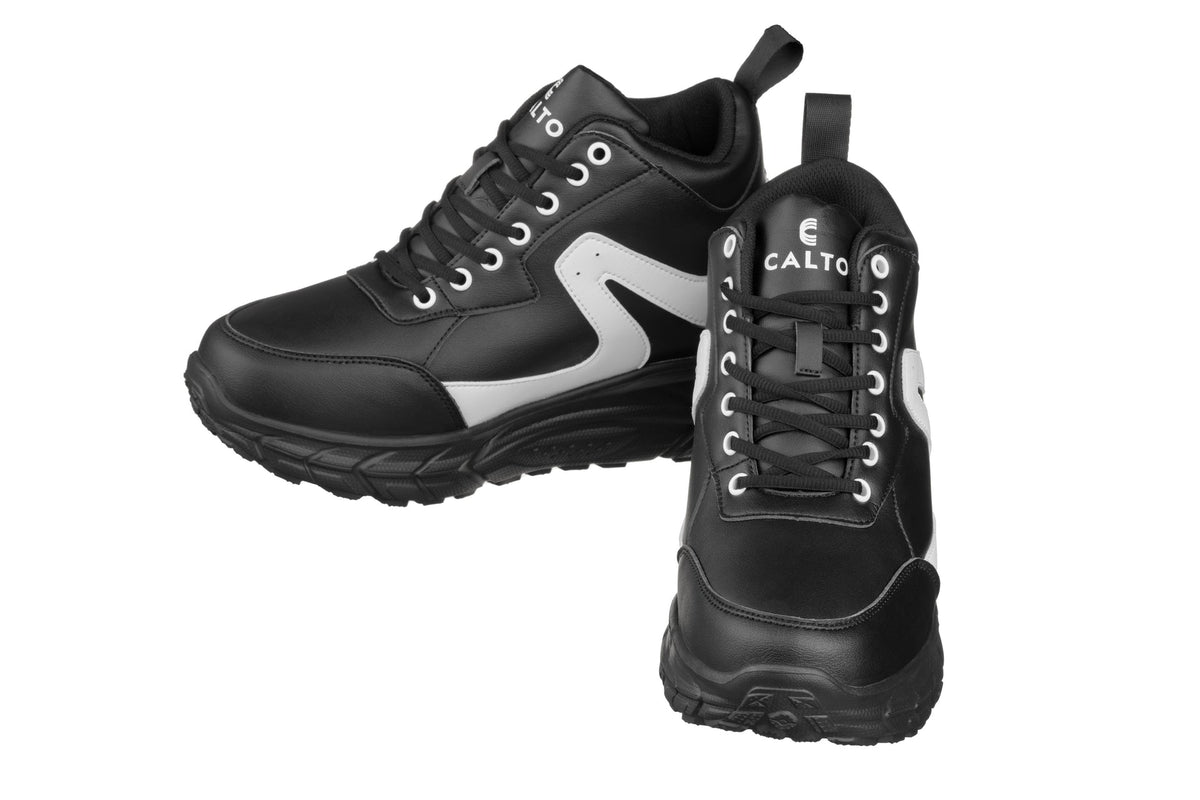 CALTO - S22772 - 4 Inches Taller (Black/White) - Hiking Style BootsSneakers / AthleticsTorqelo.com
