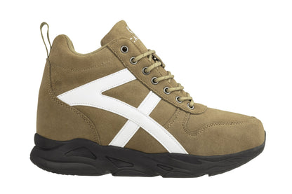 CALTO - S22782 - 3.6 Inches Taller (Khaki/White) - Hiking Style BootsSneakers / AthleticsTorqelo.com