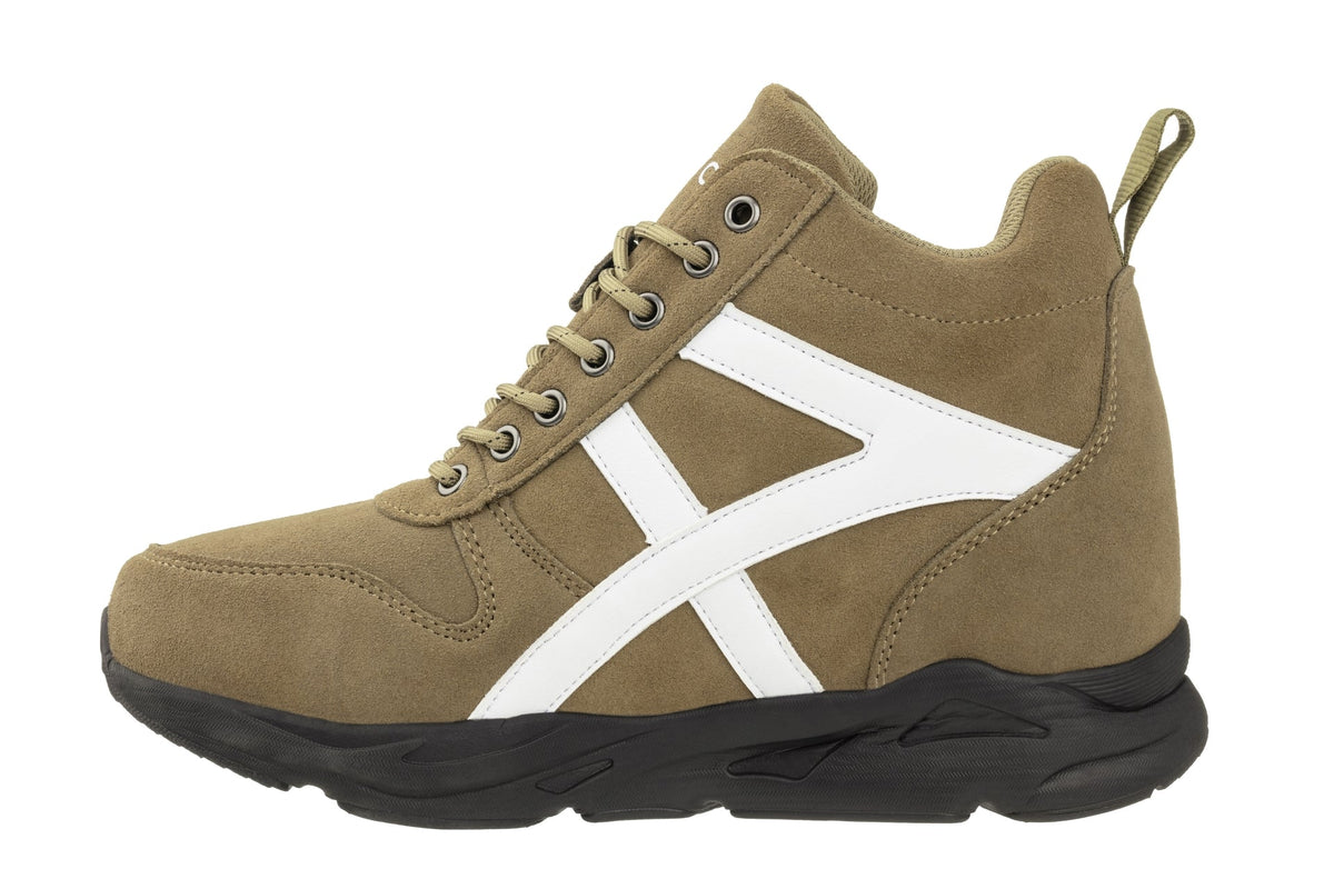 CALTO - S22782 - 3.6 Inches Taller (Khaki/White) - Hiking Style BootsSneakers / AthleticsTorqelo.com
