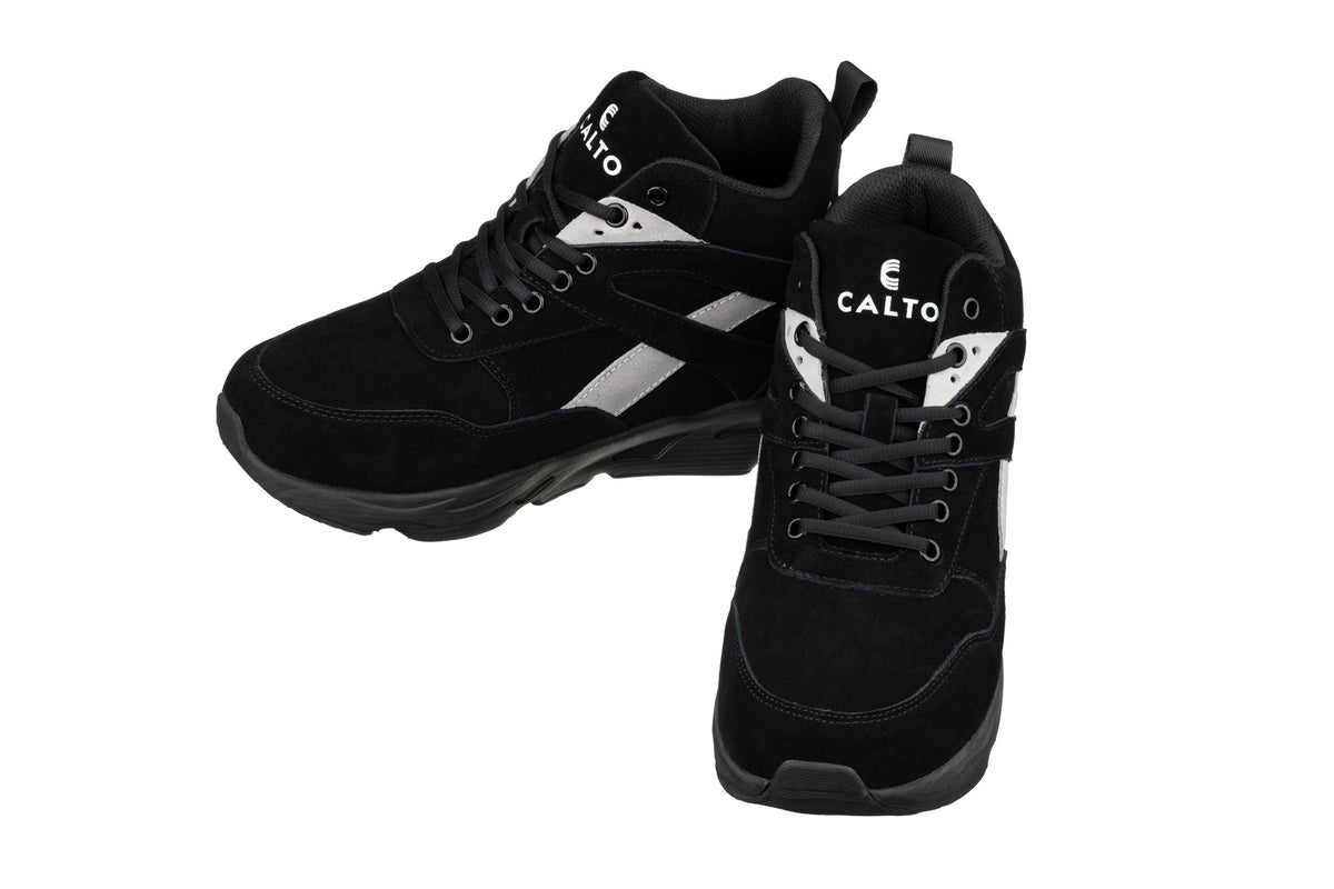 CALTO - S33594 - 4 Inches Taller (Black/Grey) - SneakersSneakers / AthleticsTorqelo.com