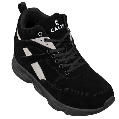 CALTO - S33594 - 4 Inches Taller (Black/Grey) - SneakersSneakers / AthleticsTorqelo.com