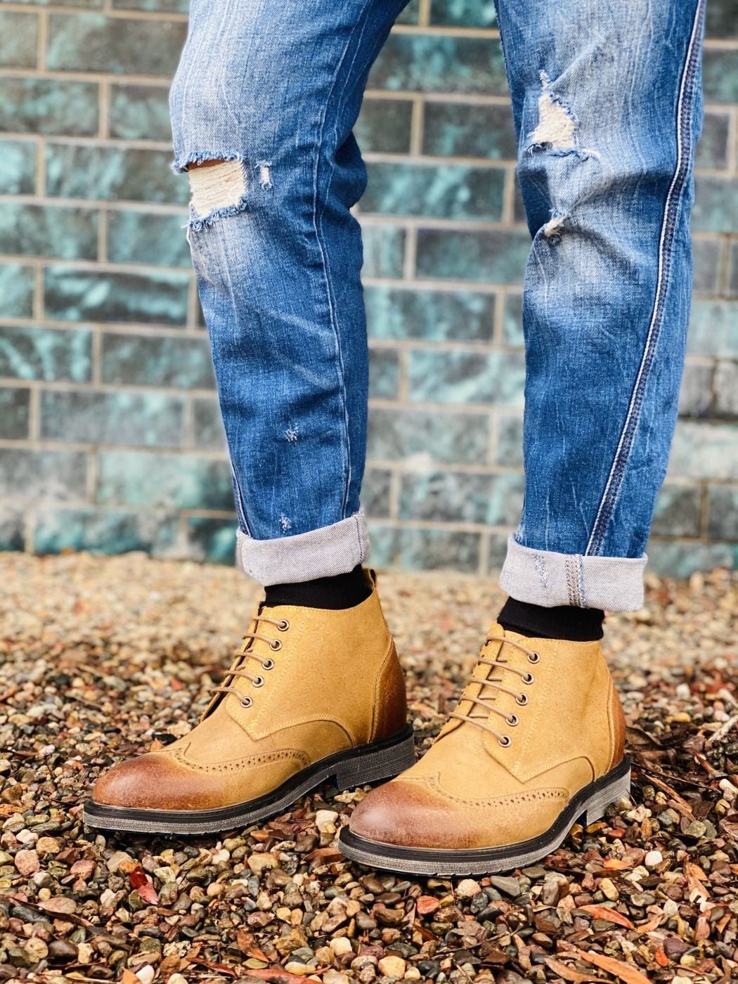 CALTO - S3652 - 3.0 Inches Taller (Light Brown) - LightweightBootsTorqelo.com