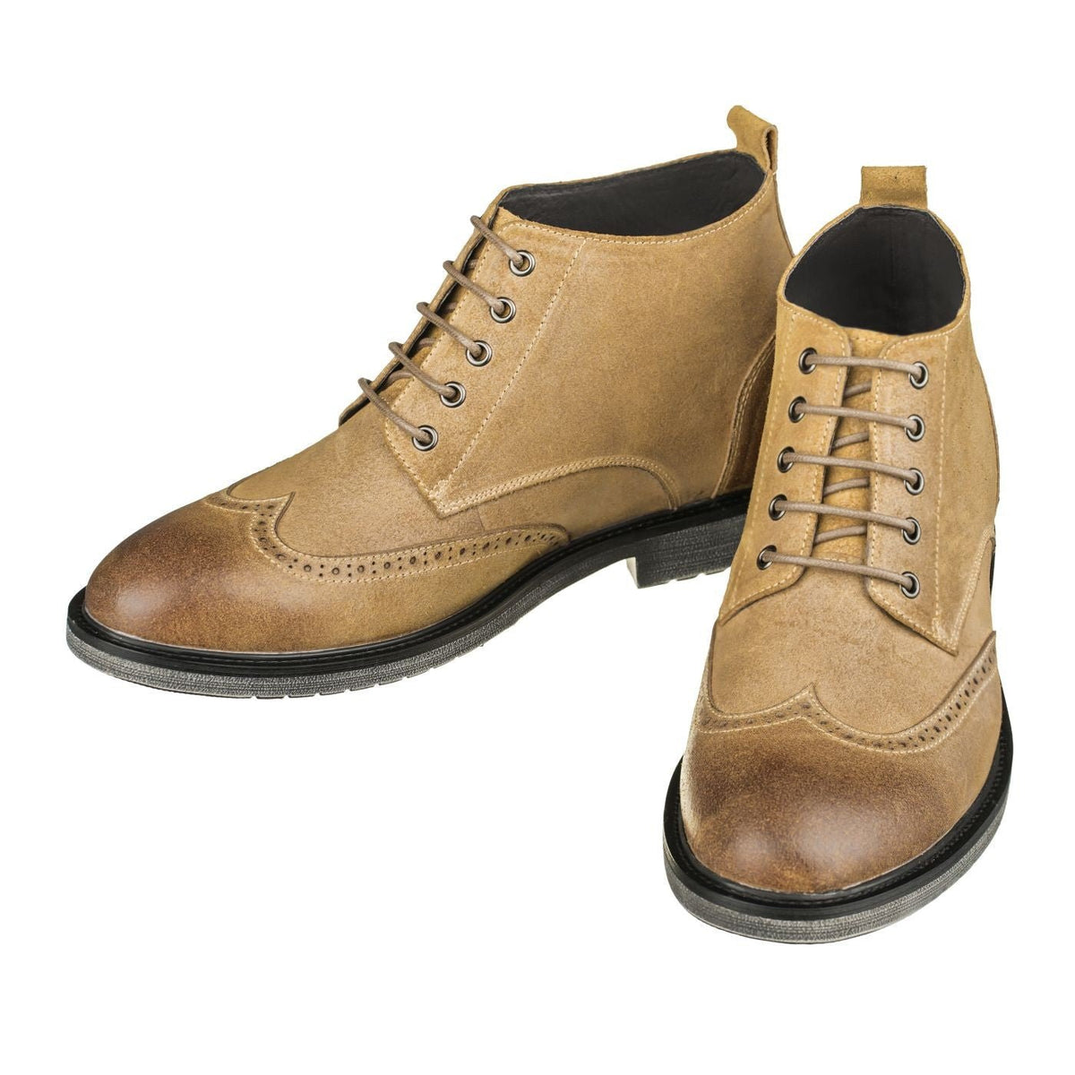 CALTO - S3652 - 3.0 Inches Taller (Light Brown) - LightweightBootsTorqelo.com