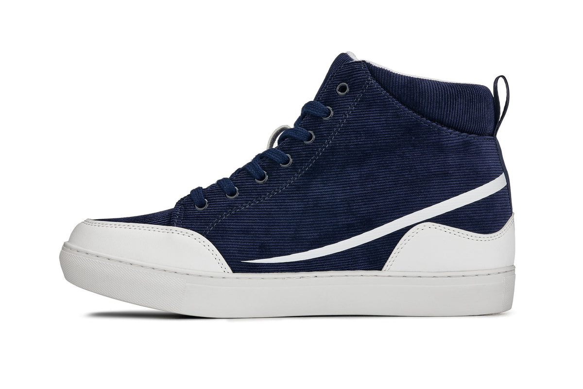 CALTO - S4132 - 2.6 Inches Taller (Navy/White Sole) - Corduroy Ankle Top Sneak-bootSneakers / AthleticsTorqelo.com