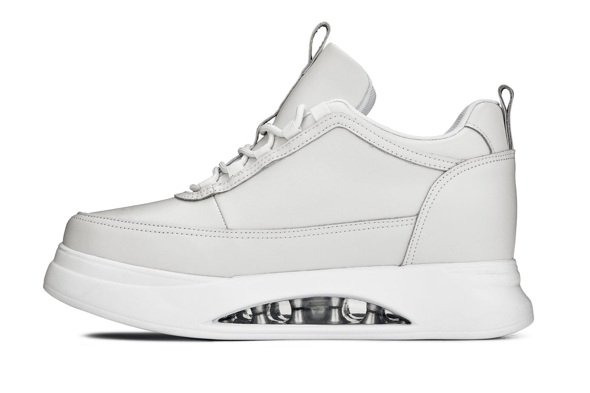 CALTO - S4926 - 3.2 Inches Taller (Bone/White Sole) - Chunky Elevated Platform SneakersSneakers / AthleticsTorqelo.com