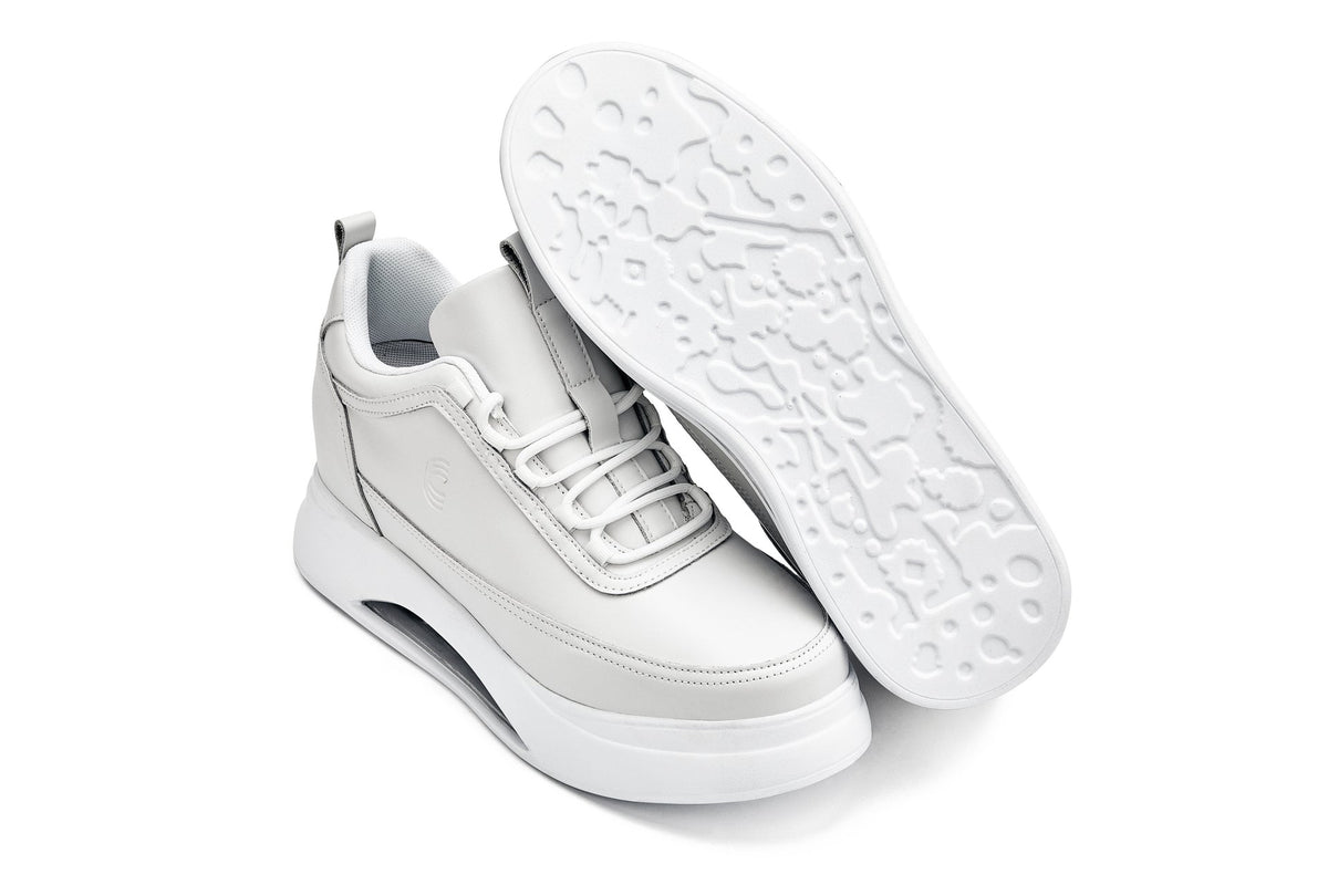 CALTO - S4926 - 3.2 Inches Taller (Bone/White Sole) - Chunky Elevated Platform SneakersSneakers / AthleticsTorqelo.com
