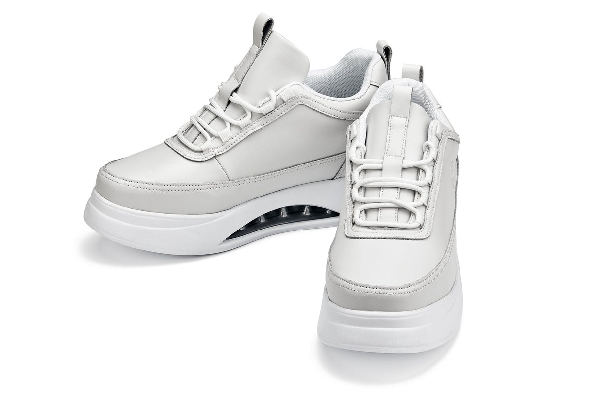 CALTO - S4926 - 3.2 Inches Taller (Bone/White Sole) - Chunky Elevated Platform SneakersSneakers / AthleticsTorqelo.com