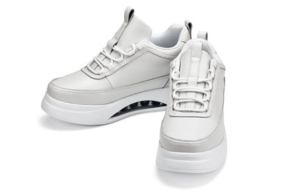 CALTO - S4926 - 3.2 Inches Taller (Bone/White Sole) - Chunky Elevated Platform SneakersSneakers / AthleticsTorqelo.com