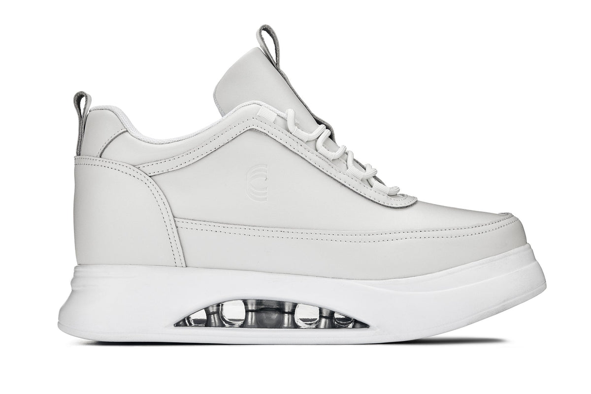 CALTO - S4926 - 3.2 Inches Taller (Bone/White Sole) - Chunky Elevated Platform SneakersSneakers / AthleticsTorqelo.com
