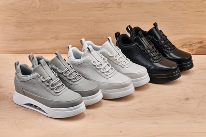 CALTO - S4926 - 3.2 Inches Taller (Bone/White Sole) - Chunky Elevated Platform SneakersSneakers / AthleticsTorqelo.com