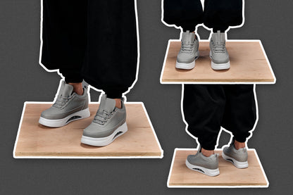 CALTO - S4927 - 3.2 Inches Taller (Dove Grey/White Sole) - Chunky Elevated Platform SneakersSneakers / AthleticsTorqelo.com