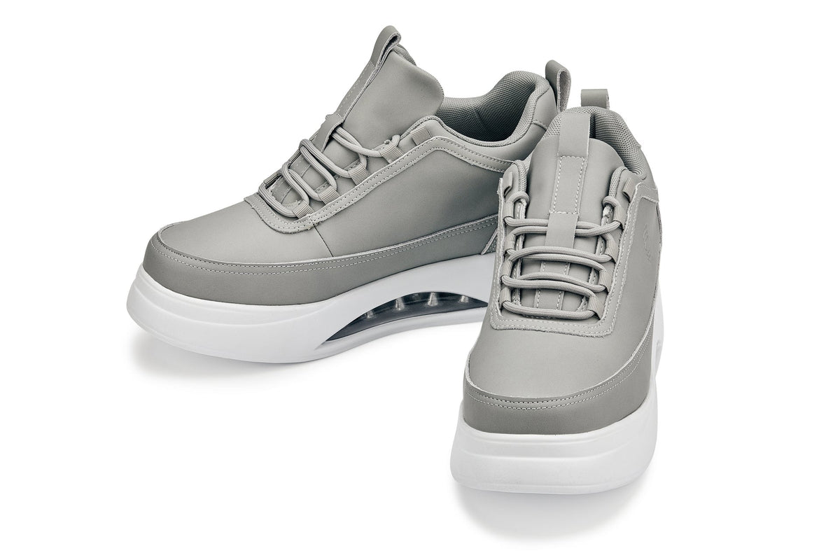 CALTO - S4927 - 3.2 Inches Taller (Dove Grey/White Sole) - Chunky Elevated Platform SneakersSneakers / AthleticsTorqelo.com