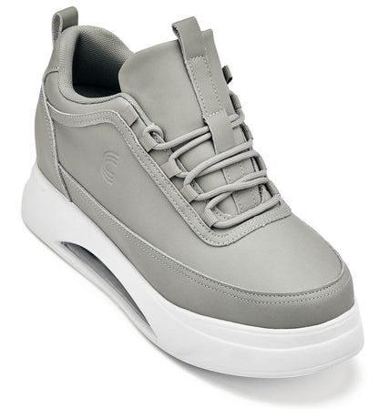 CALTO - S4927 - 3.2 Inches Taller (Dove Grey/White Sole) - Chunky Elevated Platform SneakersSneakers / AthleticsTorqelo.com