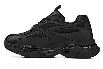 CALTO - S5282 - 2.6 Inches Taller (Jet Black/Onyx Sole) - Chunky Sole Sporty SneakersSneakers / AthleticsTorqelo.com
