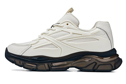 CALTO - S5283 - 2.6 Inches Taller (Beige/Translucent Onyx Sole) - Chunky Sole Sporty SneakersSneakers / AthleticsTorqelo.com