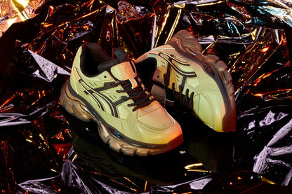 CALTO - S5284 - 2.6 Inches Taller (Khaki Green/Translucent Onyx Sole) - Chunky Sole Sporty SneakersSneakers / AthleticsTorqelo.com