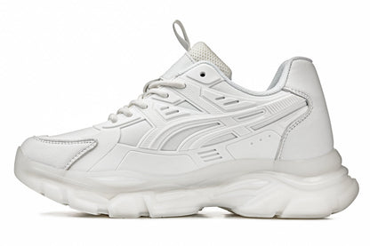 CALTO - S5285 - 2.6 Inches Taller (White/Translucent White Sole) - Chunky Sole Sporty SneakersSneakers / AthleticsTorqelo.com