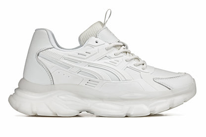 CALTO - S5285 - 2.6 Inches Taller (White/Translucent White Sole) - Chunky Sole Sporty SneakersSneakers / AthleticsTorqelo.com