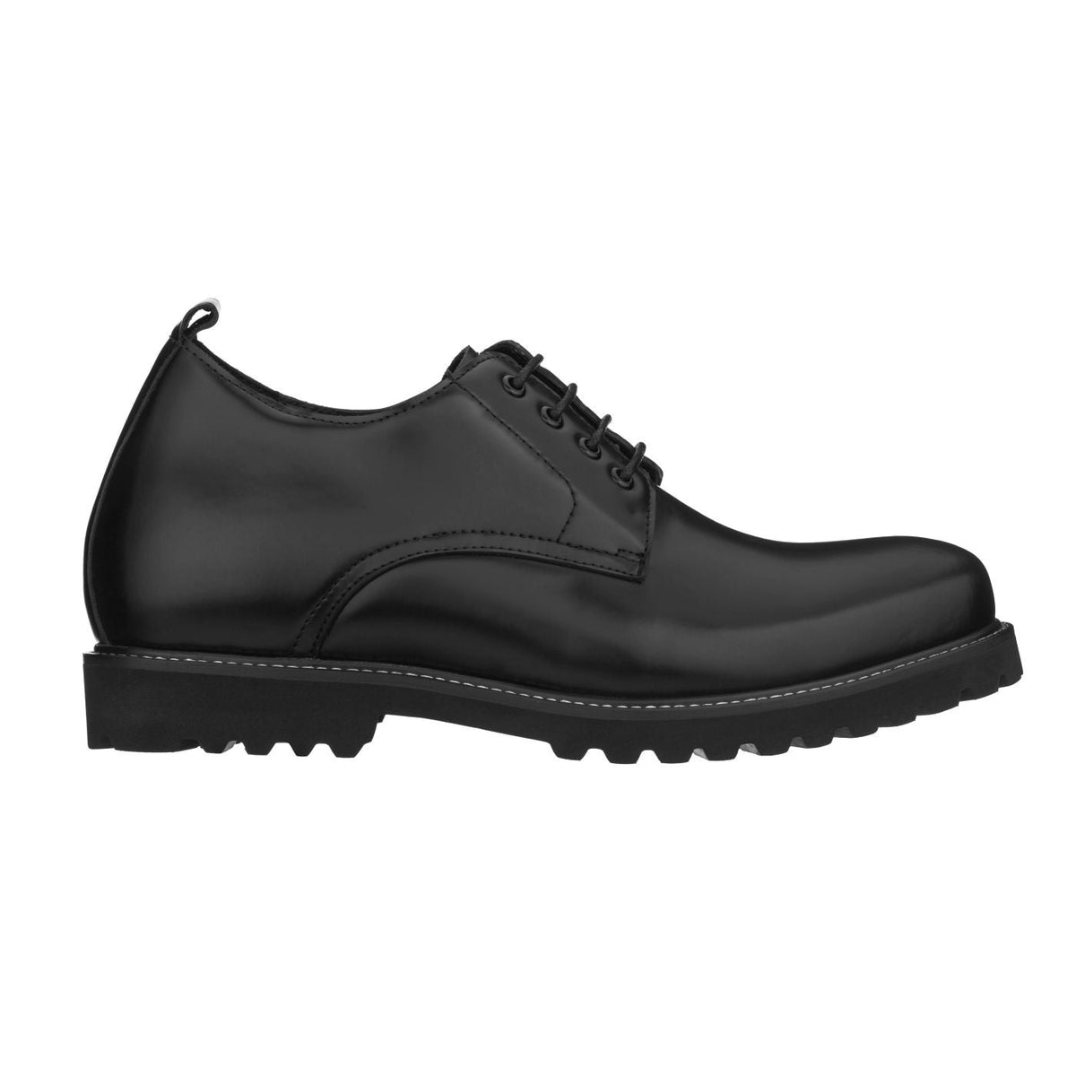 CALTO S9118 - 3" Taller Black Leather Elevator Work ShoesCasualTorqelo.com